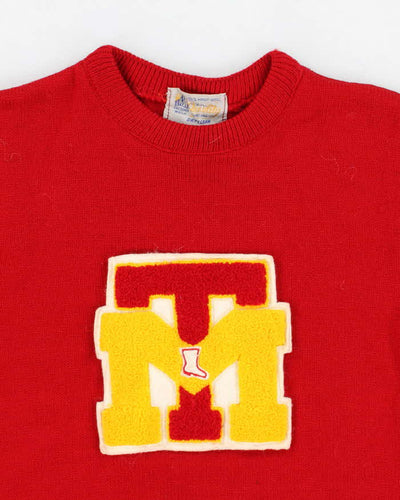 Vintage 80s Women's Varsity Sweater - S