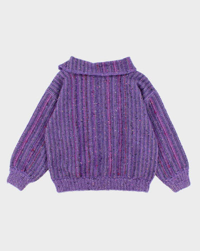 Darling Vintage Handmade Purple Detailed Jumper - L