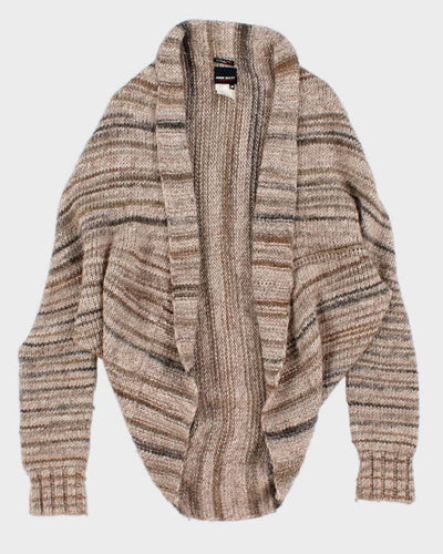 Vintage 90s Miss Sixty Striped Knit Shawl Cardigan - M