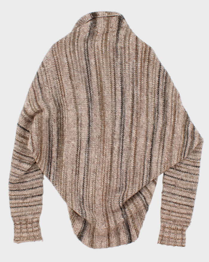 Vintage 90s Miss Sixty Striped Knit Shawl Cardigan - M