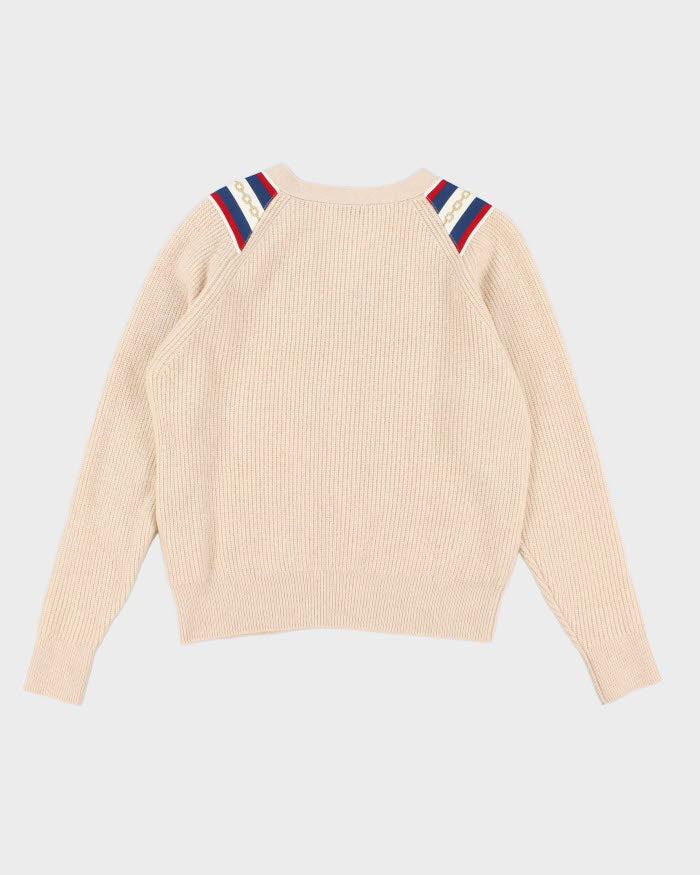 Sandro Wool Blend V-Neck Jumper - L