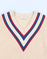 Sandro Wool Blend V-Neck Jumper - L