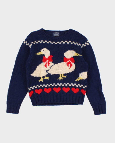 Vintage 80s Woolrich Women's Duck Jumper - L