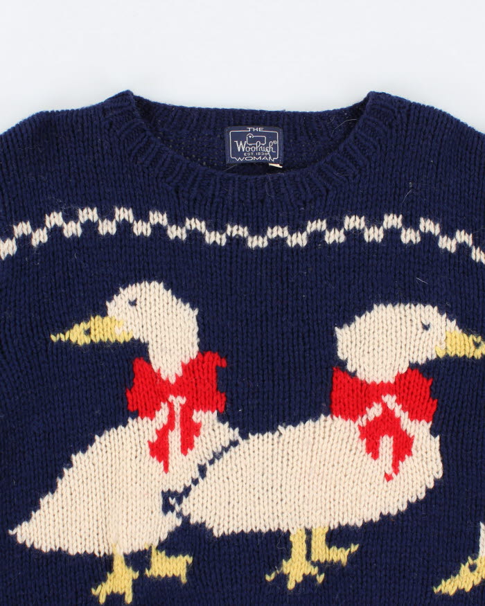 Vintage 80s Woolrich Women's Duck Jumper - L