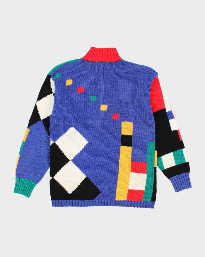 Vintage 90s Lisa Nichols Colourful Abstract Jumper - M