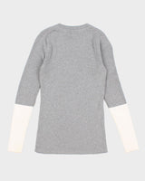 00s Tommy Hilfiger Grey Knit Jumper - XXS