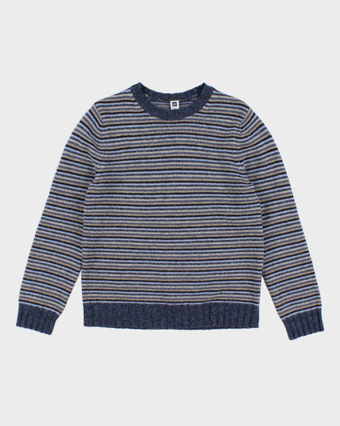 Vintage 90s Gap Striped Lambswool Jumper - XS