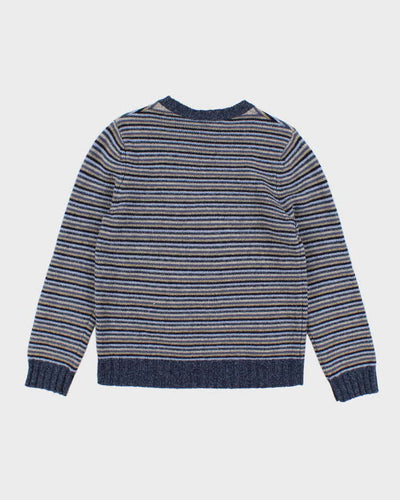 Vintage 90s Gap Striped Lambswool Jumper - XS