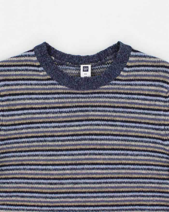 Vintage 90s Gap Striped Lambswool Jumper - XS