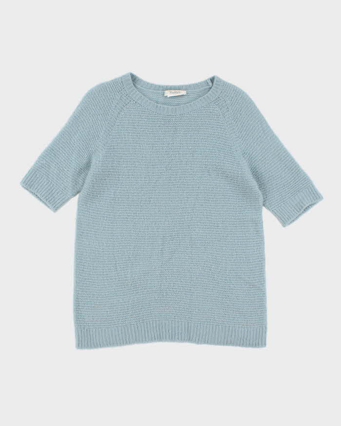 MaxMara Soft Blue Short Sleeve Jumper - M