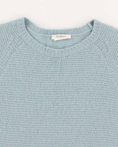 MaxMara Soft Blue Short Sleeve Jumper - M