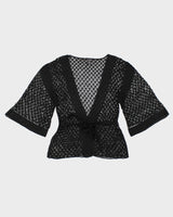 Vintage 90s Le Chateau Crocheted Cardigan - XXS