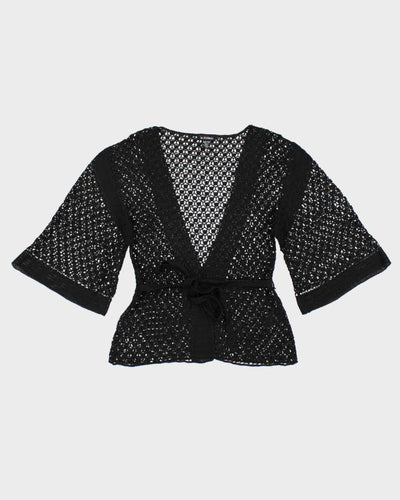Vintage 90s Le Chateau Crocheted Cardigan - XXS