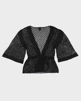 Vintage 90s Le Chateau Crocheted Cardigan - XXS