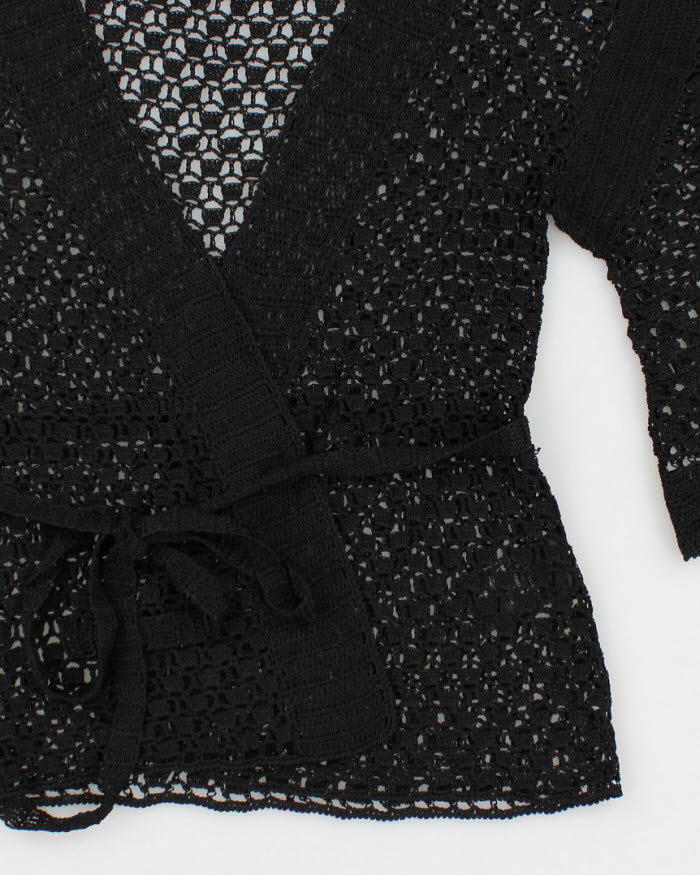 Vintage 90s Le Chateau Crocheted Cardigan - XXS