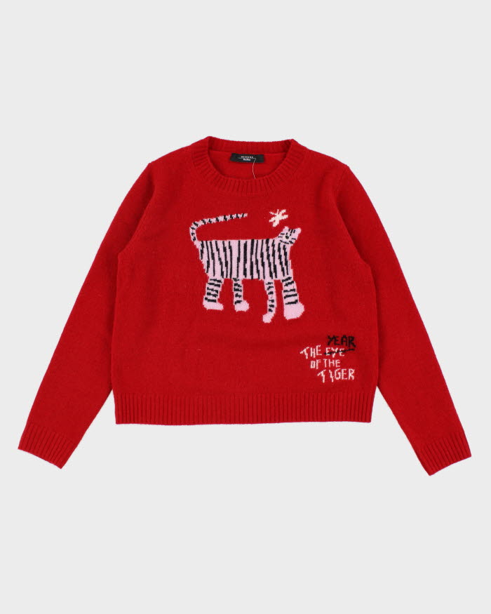 Weekend MaxMara Red Year Of The Tiger Jumper - L