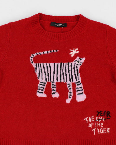 Weekend MaxMara Red Year Of The Tiger Jumper - L