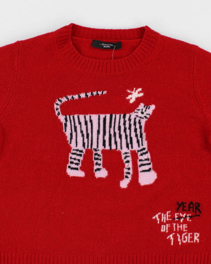 Weekend MaxMara Red Year Of The Tiger Jumper - L