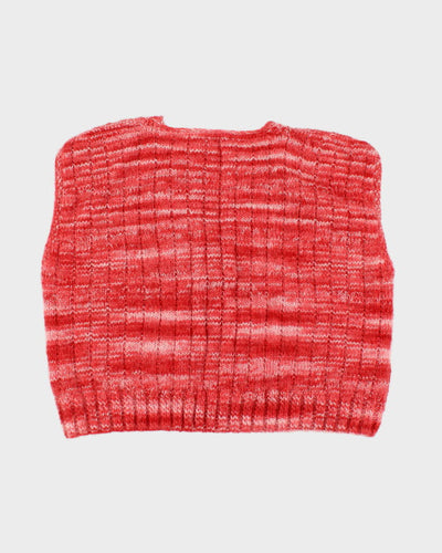 Darling Handmade Pink Tones Sleeveless Cardigan - XL