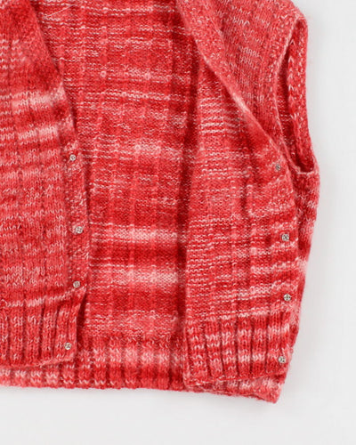 Darling Handmade Pink Tones Sleeveless Cardigan - XL