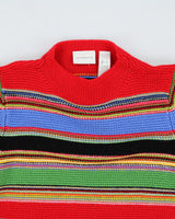 00s Striped Wool Blend Jumper - L