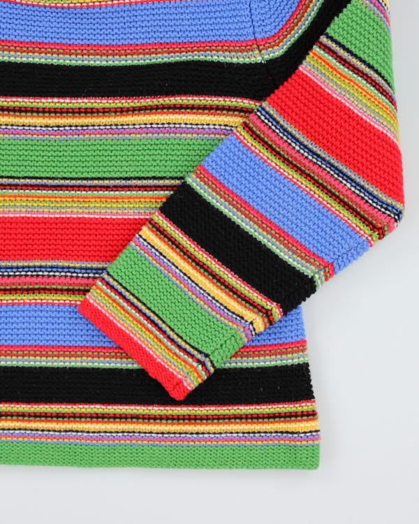 00s Striped Wool Blend Jumper - L