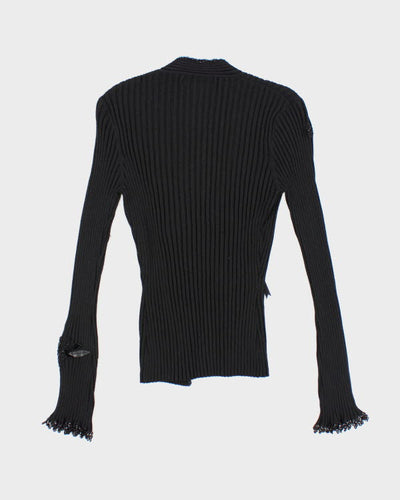 Vintage 90s Nougat Sequined Black Cardigan - S