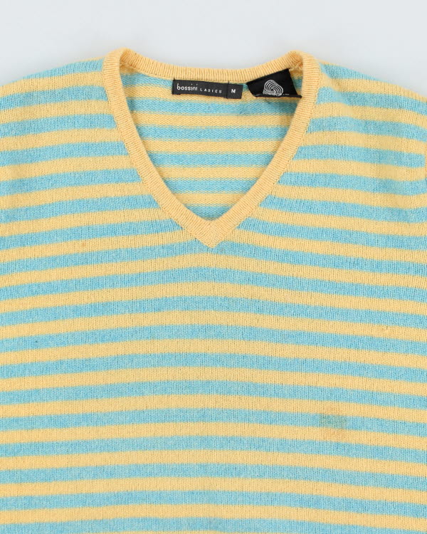 Vintage 90s Bossini Wool Striped Jumper - M