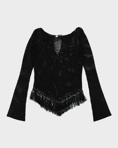 Y2k 00s Sequin Crochet Top - L