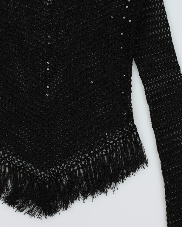 Y2k 00s Sequin Crochet Top - L
