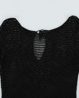 Y2k 00s Sequin Crochet Top - L