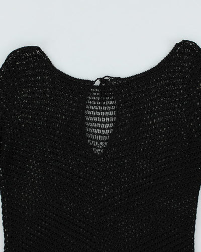 Y2k 00s Sequin Crochet Top - L