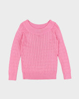 Deadstock Ralph Lauren Pink Cable Knit Jumper - S