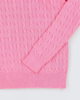 Deadstock Ralph Lauren Pink Cable Knit Jumper - S