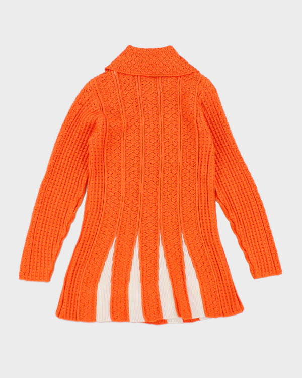 Vintage E-MARC Orange Knit Cardigan - S