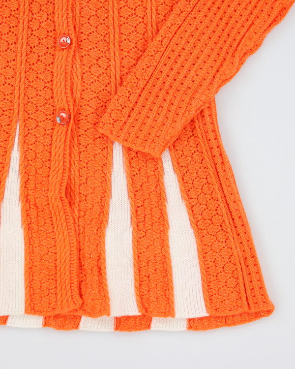 Vintage E-MARC Orange Knit Cardigan - S