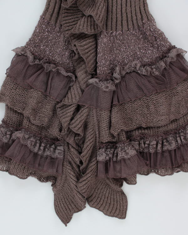 Y2k 00s Ruffle Tired Cardigan - M