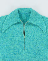 Vintage Handmade 70s Style Quarter-zip Jumper - S