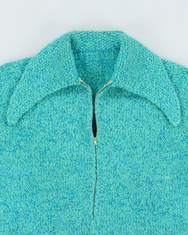 Vintage Handmade 70s Style Quarter-zip Jumper - S