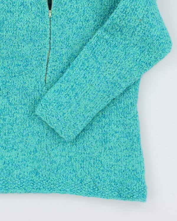 Vintage Handmade 70s Style Quarter-zip Jumper - S