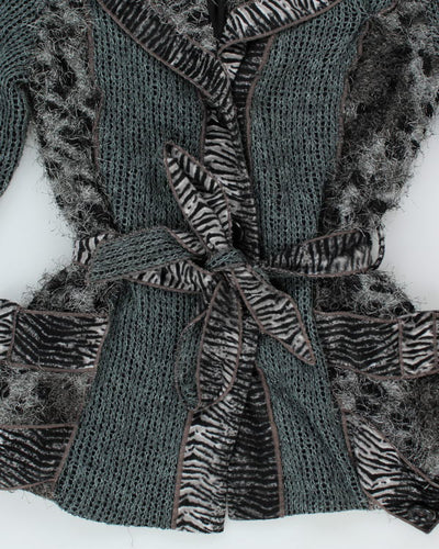 Y2k 00s Minkas Cardigan - L