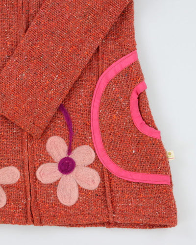 Y2k 00s Knit Zip-up Cardigan - M