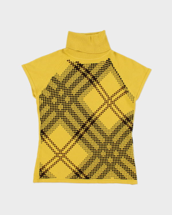 Y2k 00s DKNY Jeans Yellow Sleeveless Jumper - S