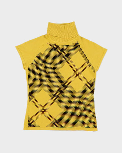 Y2k 00s DKNY Jeans Yellow Sleeveless Jumper - S