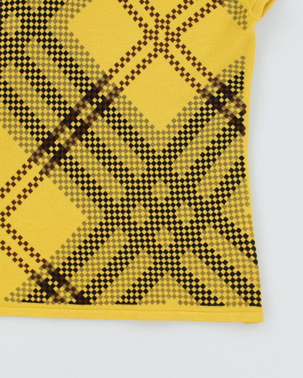 Y2k 00s DKNY Jeans Yellow Sleeveless Jumper - S