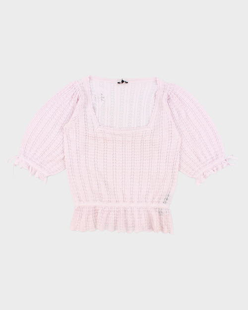 Guess Light Weight Pink Jumper - L