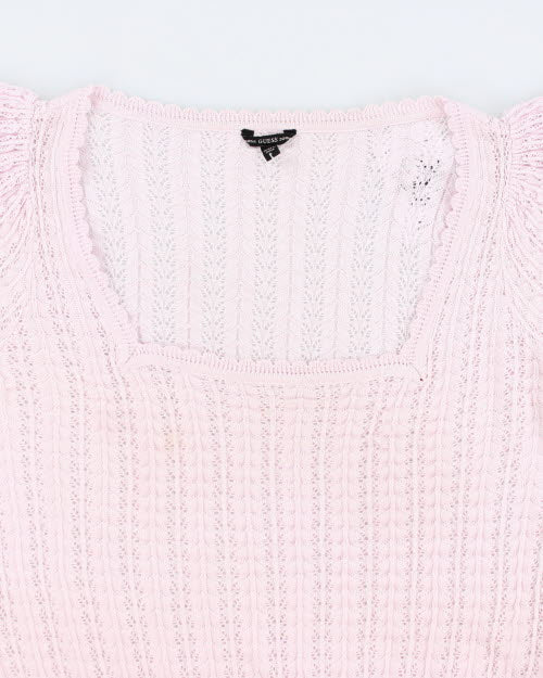 Guess Light Weight Pink Jumper - L