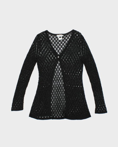 Y2k 00s Gerald Darrel Crochet Beaded Cardigan - L