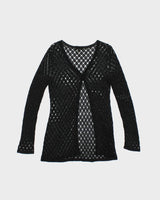 Y2k 00s Gerald Darrel Crochet Beaded Cardigan - L