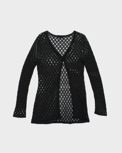 Y2k 00s Gerald Darrel Crochet Beaded Cardigan - L